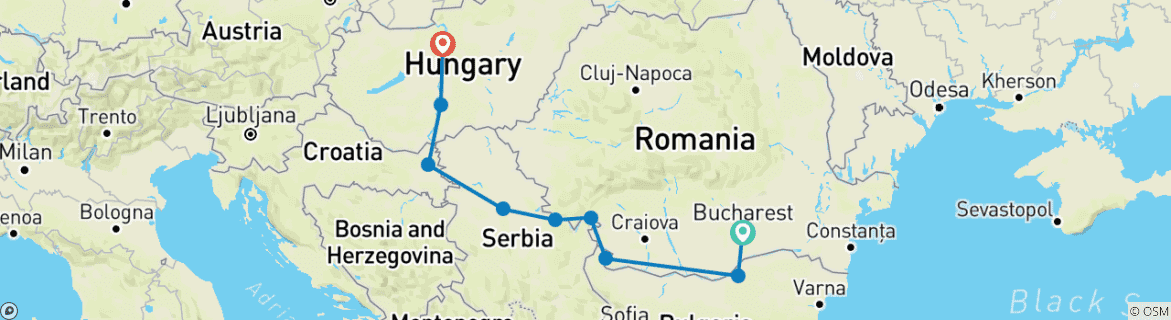 Imagen de un mapa que muestra la ruta del circuito