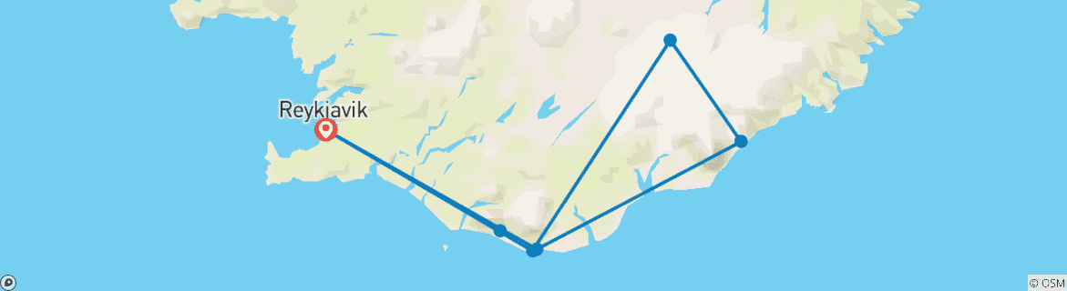Karte mit der Reiseroute