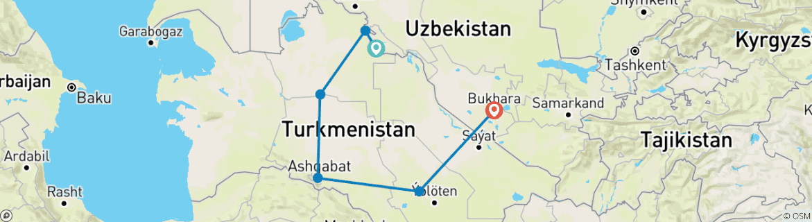 Imagen de un mapa que muestra la ruta del circuito