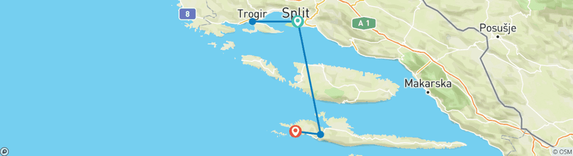 Imagen de un mapa que muestra la ruta del circuito