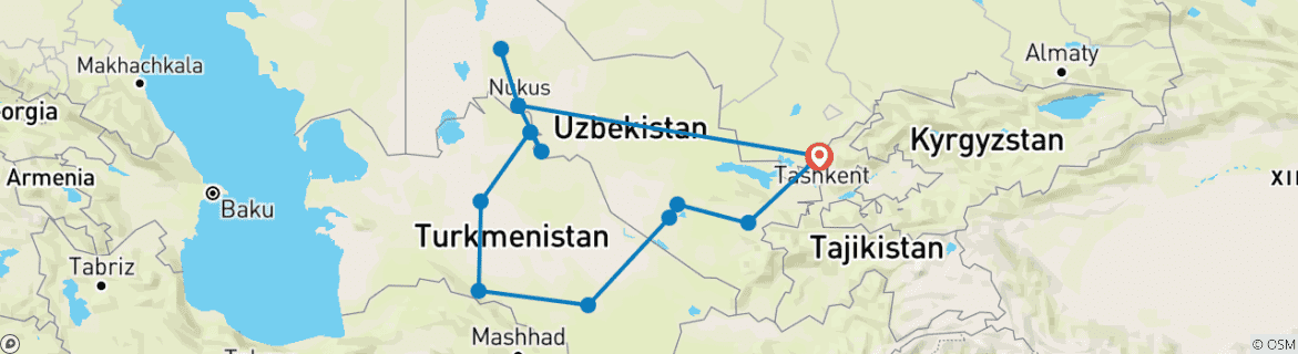 Imagen de un mapa que muestra la ruta del circuito