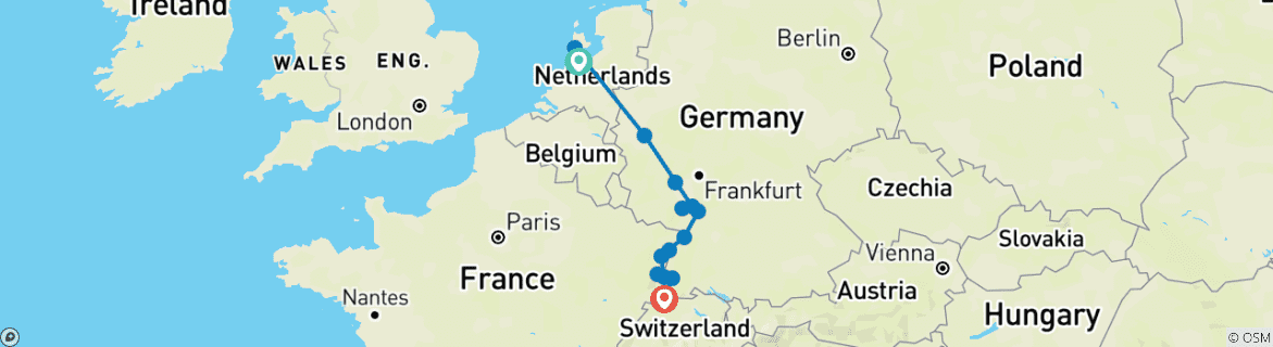 Imagen de un mapa que muestra la ruta del circuito