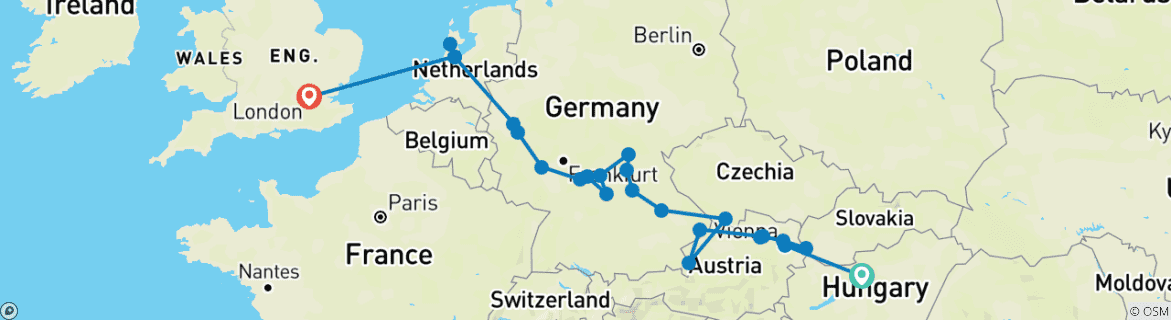 Imagen de un mapa que muestra la ruta del circuito