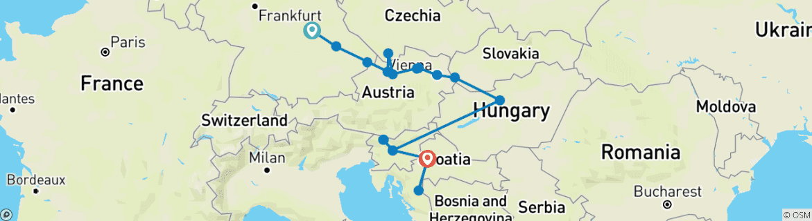 Imagen de un mapa que muestra la ruta del circuito