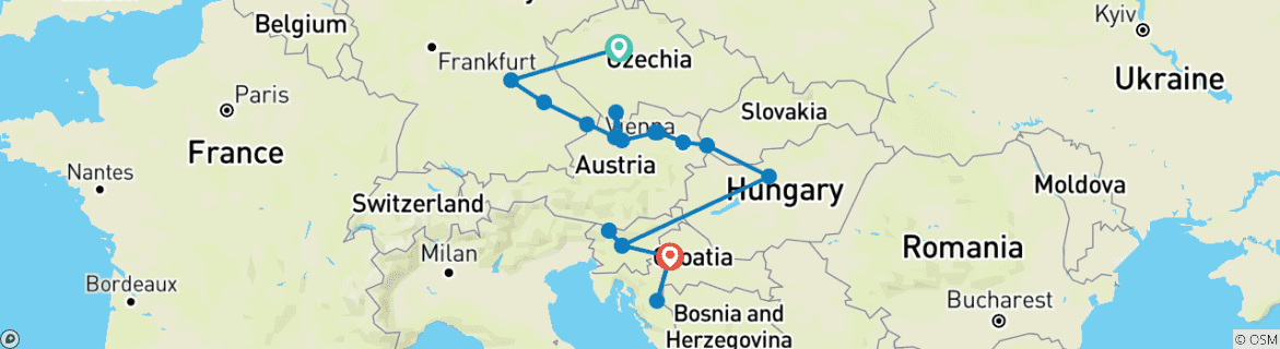 Imagen de un mapa que muestra la ruta del circuito