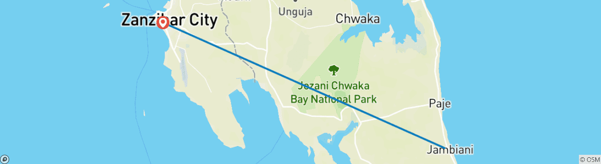 Karte mit der Reiseroute