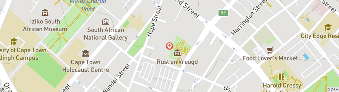 Kaart van 3-daagse avontuurlijke safari langs de kust