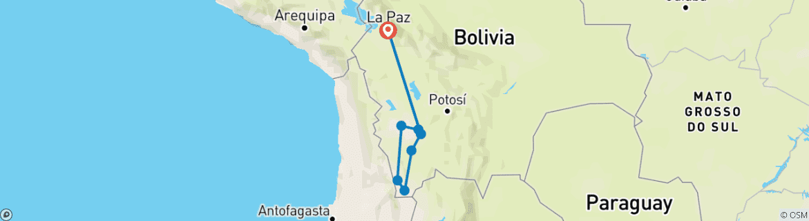Imagen de un mapa que muestra la ruta del circuito