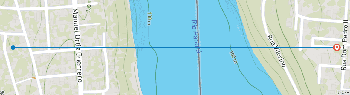 Carte du circuit Court séjour indépendant aux chutes d'Iguazu