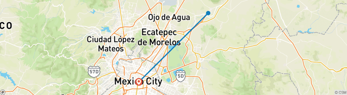 Image d'une carte montrant l'itinéraire du circuit