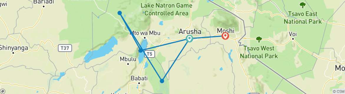 Imagen de un mapa que muestra la ruta del circuito