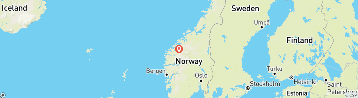 Mapa de Fin de Semana de Bienestar en Noruega Occidental