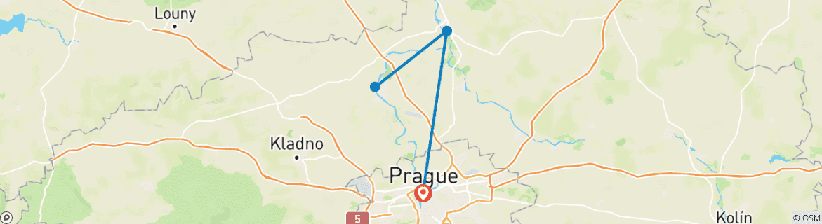 Image d'une carte montrant l'itinéraire du circuit