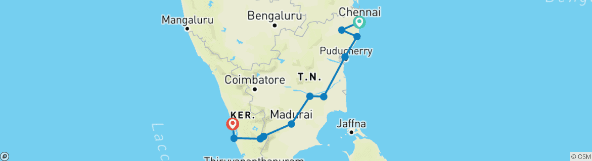Imagen de un mapa que muestra la ruta del circuito