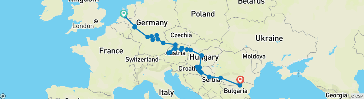 Imagen de un mapa que muestra la ruta del circuito