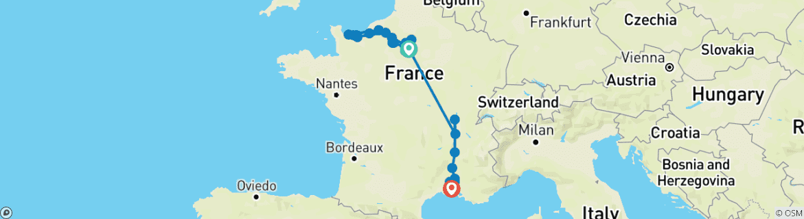 Imagen de un mapa que muestra la ruta del circuito