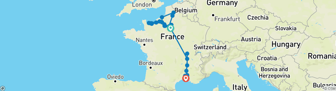 Imagen de un mapa que muestra la ruta del circuito
