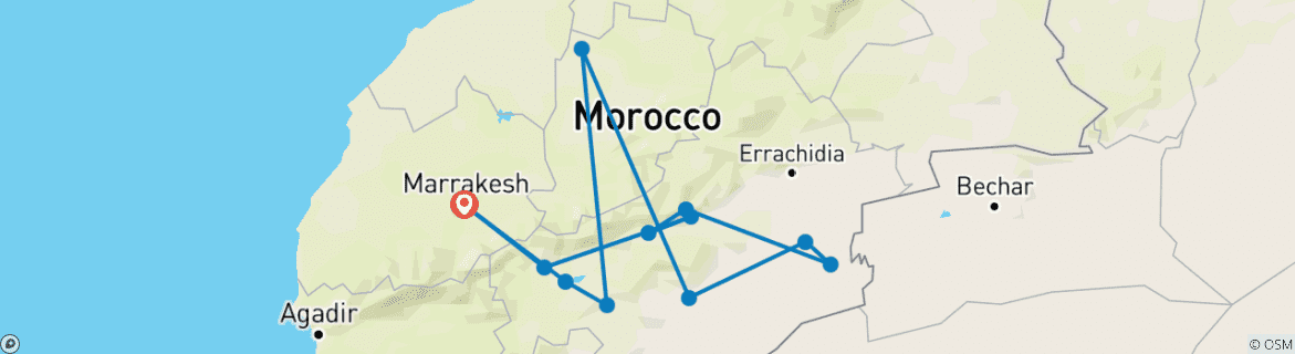 Imagen de un mapa que muestra la ruta del circuito