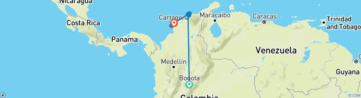 Image d'une carte montrant l'itinéraire du circuit