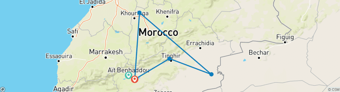 Imagen de un mapa que muestra la ruta del circuito