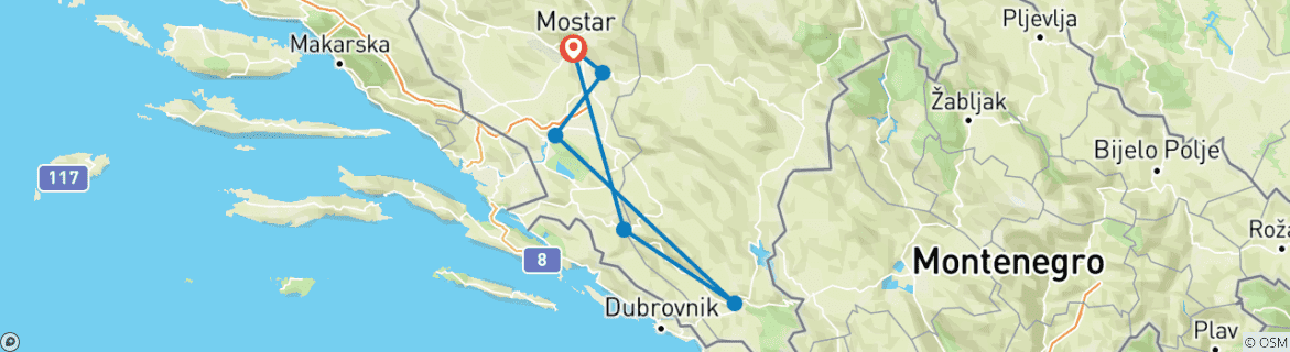 Imagen de un mapa que muestra la ruta del circuito