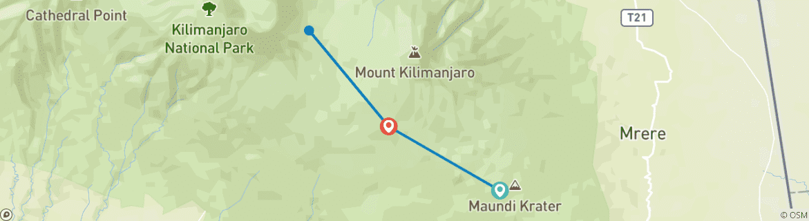 Image d'une carte montrant l'itinéraire du circuit