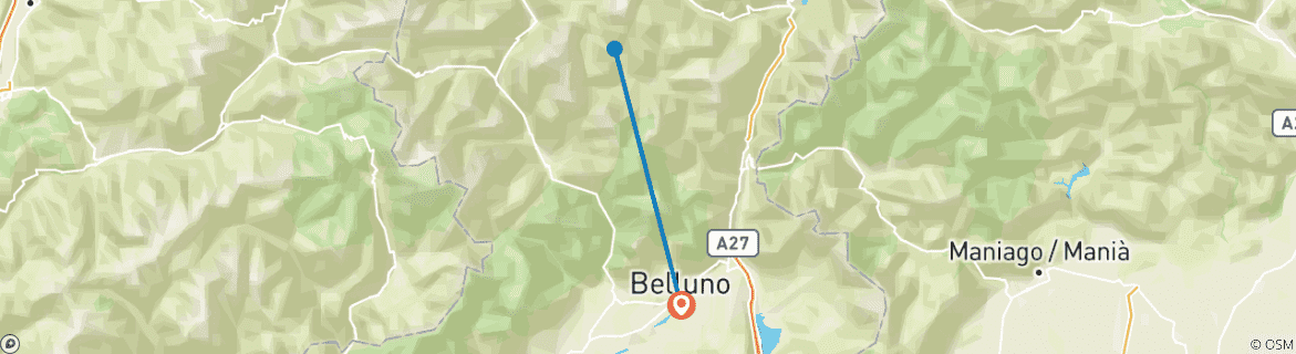 Image d'une carte montrant l'itinéraire du circuit