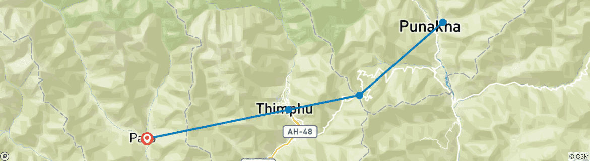 Image d'une carte montrant l'itinéraire du circuit