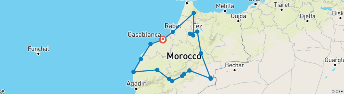 Imagen de un mapa que muestra la ruta del circuito