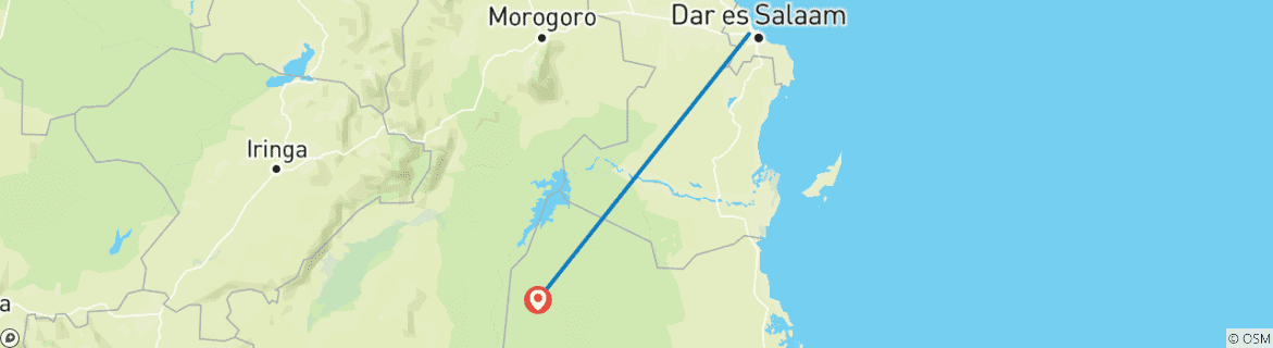 Image d'une carte montrant l'itinéraire du circuit