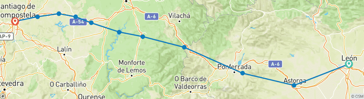 Imagen de un mapa que muestra la ruta del circuito