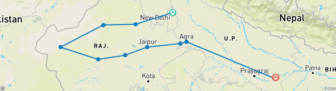 Imagen de un mapa que muestra la ruta del circuito
