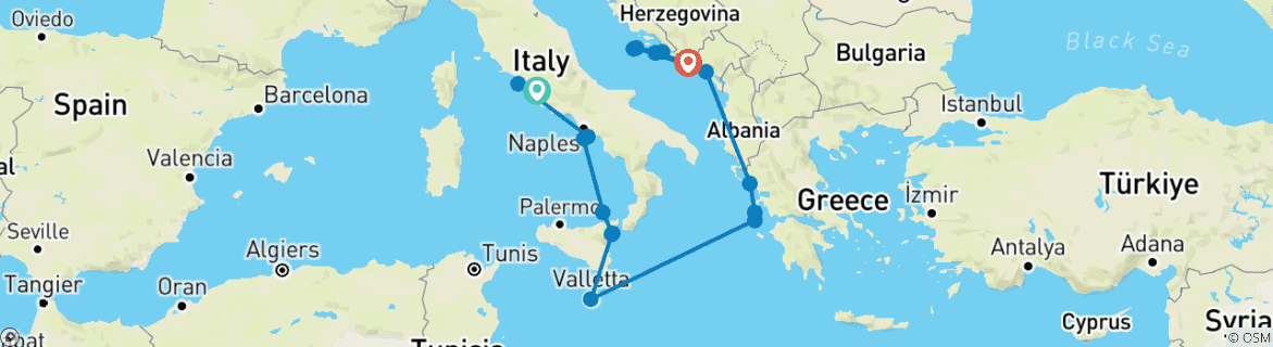 Imagen de un mapa que muestra la ruta del circuito