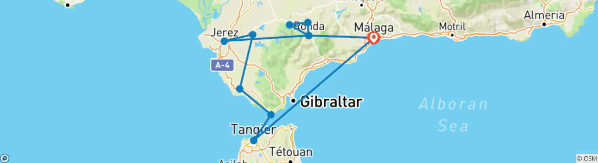 Imagen de un mapa que muestra la ruta del circuito