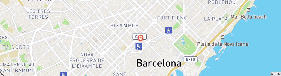 Mapa de La Barcelona de Gaudí