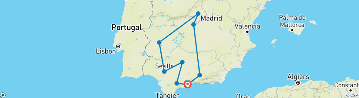 Imagen de un mapa que muestra la ruta del circuito