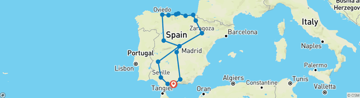 Imagen de un mapa que muestra la ruta del circuito