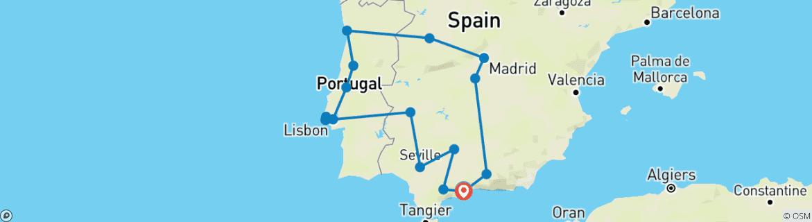 Imagen de un mapa que muestra la ruta del circuito