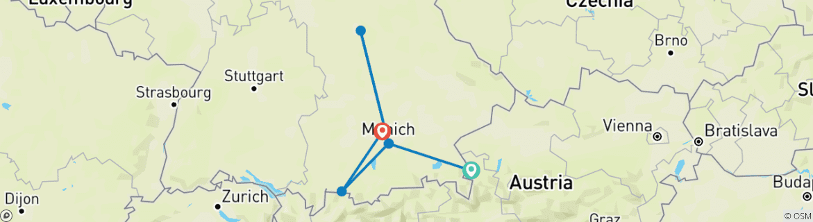 Imagen de un mapa que muestra la ruta del circuito