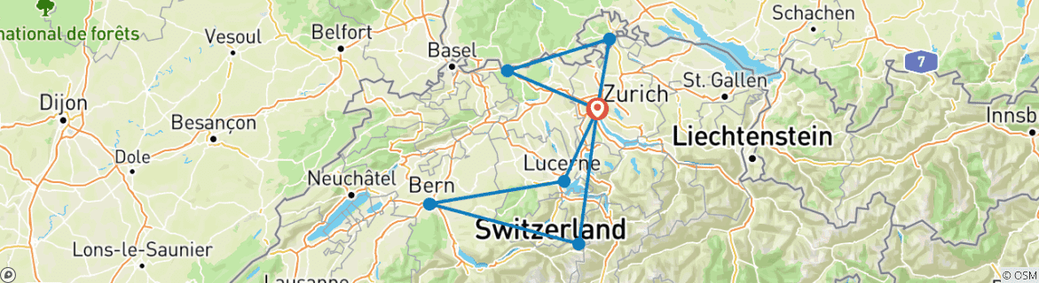 Imagen de un mapa que muestra la ruta del circuito