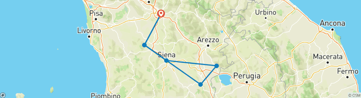 Imagen de un mapa que muestra la ruta del circuito