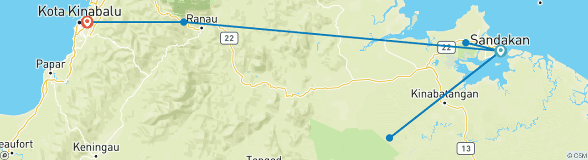 Imagen de un mapa que muestra la ruta del circuito