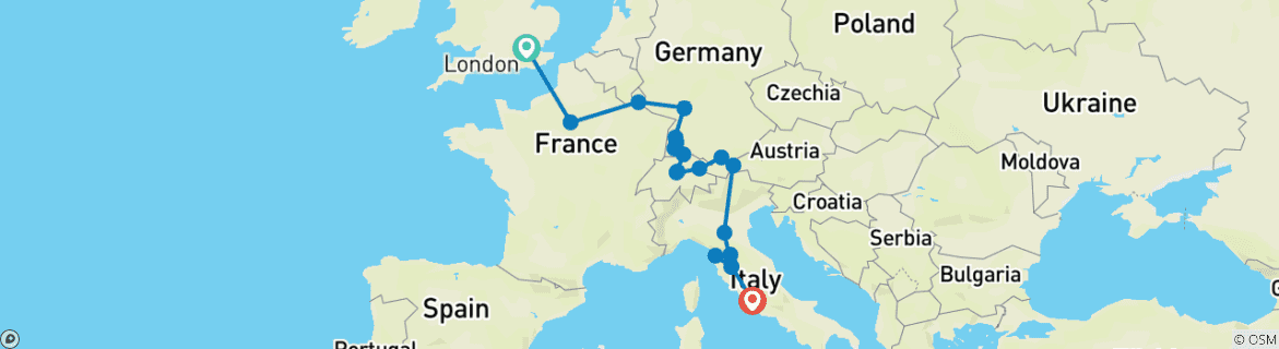 Imagen de un mapa que muestra la ruta del circuito