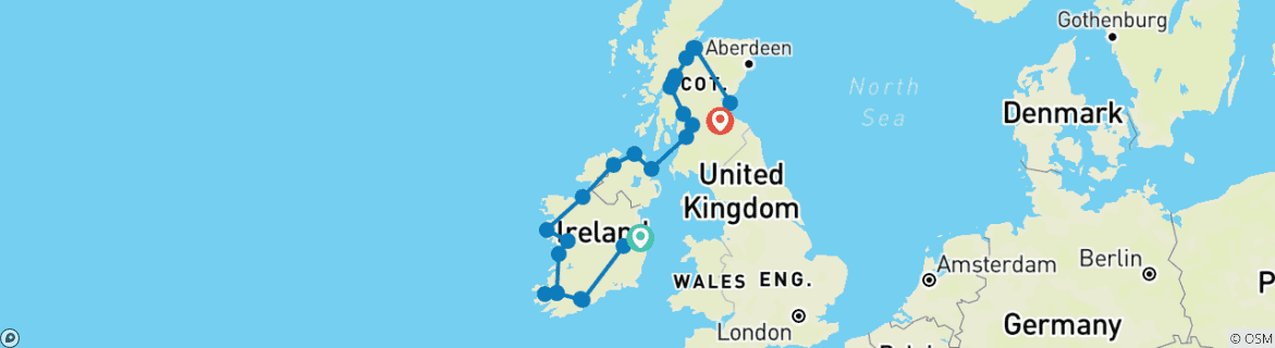 Imagen de un mapa que muestra la ruta del circuito