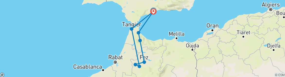 Imagen de un mapa que muestra la ruta del circuito
