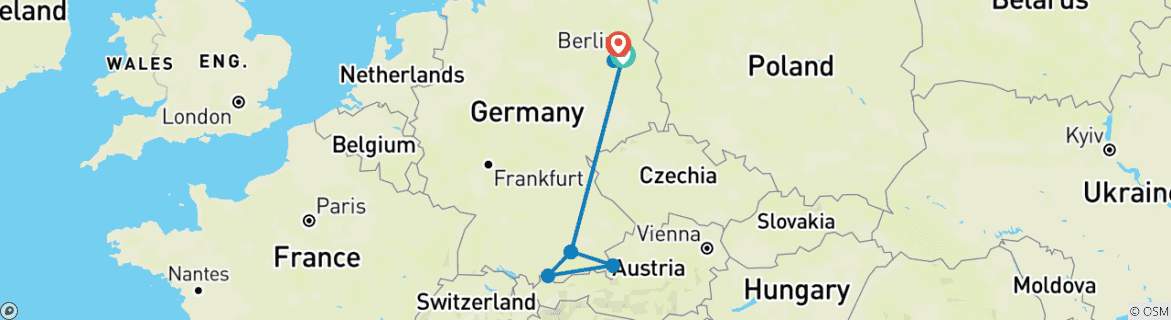 Imagen de un mapa que muestra la ruta del circuito