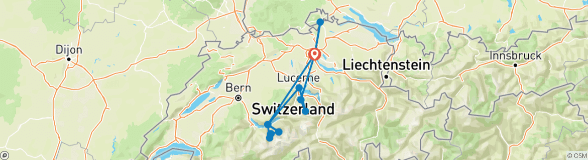Imagen de un mapa que muestra la ruta del circuito