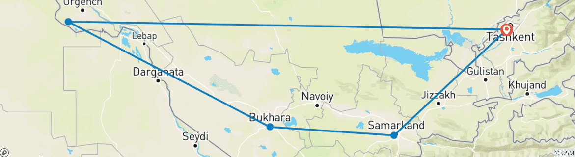 Imagen de un mapa que muestra la ruta del circuito