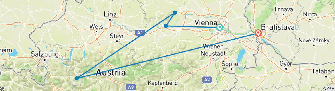 Imagen de un mapa que muestra la ruta del circuito