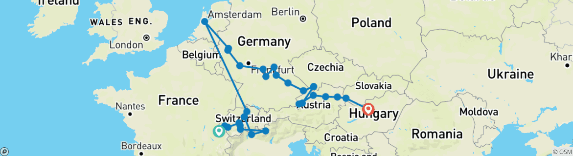 Imagen de un mapa que muestra la ruta del circuito